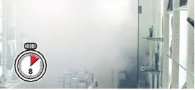 Alarmfachmann Nebelgerät nach 8 Sekunden ist der Raum vernebelt